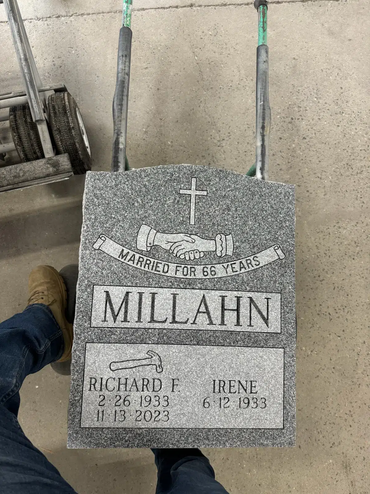 Granite Headstone hand-carved by NJ Granite Headstones in NJ — image 2