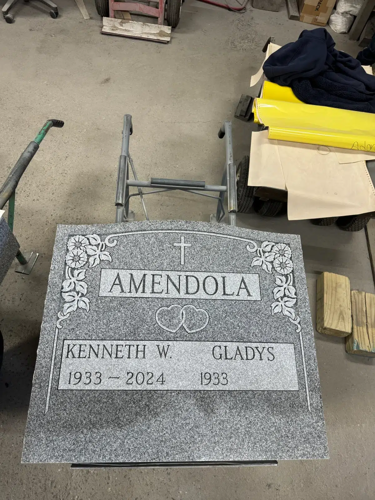 Granite Headstone hand-carved by NJ Granite Headstones in NJ — image 2